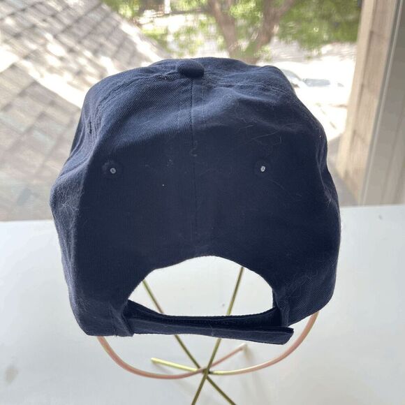 The Old Course St Andrews Links Embroidered Strapback Baseball Hat Navy Blue - Picture 7 of 8